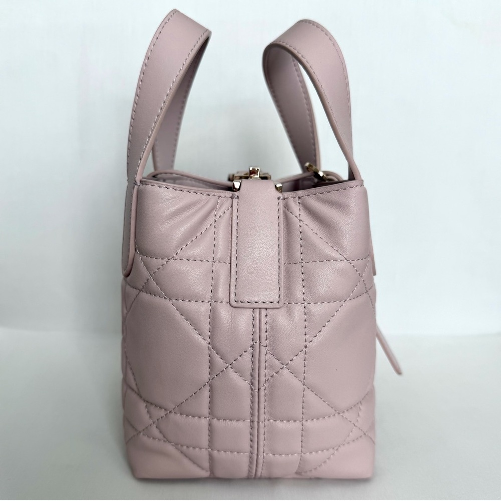 Dior Powder Pink Vertical Toujours Macrocannage Mini Tote Bag Designer - Picture 3 of 13
